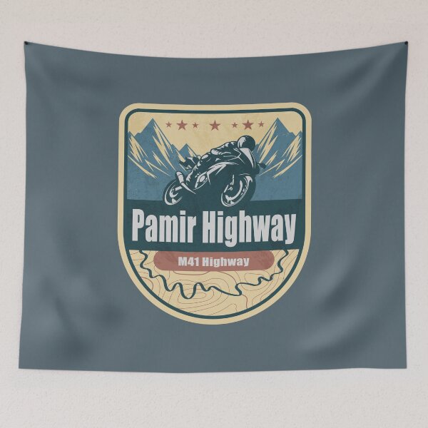 Item preview, Pamir Highway Tian Shan Biker Badge designed and sold by CynthiaGraphics.