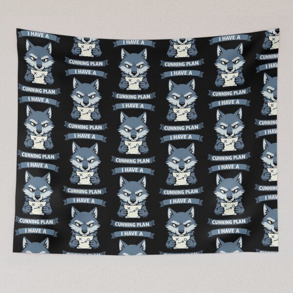 Item preview, I Have A Cunning Plan Wolf Funny Animal Strategy Design designed and sold by TeeTimeTreasure.