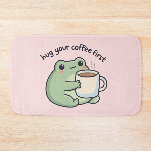 Item preview, Cute Frog Hug Your Coffee First designed and sold by artwithsushie.