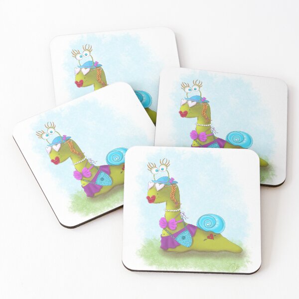 Item preview, Snailberta funny looking fashionable Snail with heart tattoo designed and sold by LilSugarMouse.