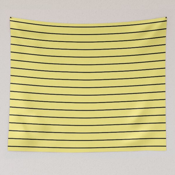 Item preview, Yellow And Black horizontal Pinstripes Pattern designed and sold by pattern-archive.