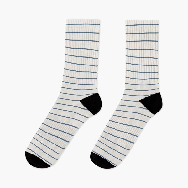 Item preview, Cream And Blue horizontal Pinstripes Pattern designed and sold by pattern-archive.