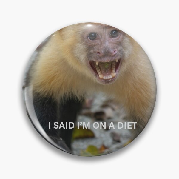 Item preview, I Said Im On A Diet Monkey Meme Funny Diet Sticker Relatable Food Humor Gift designed and sold by WildFrameNature.
