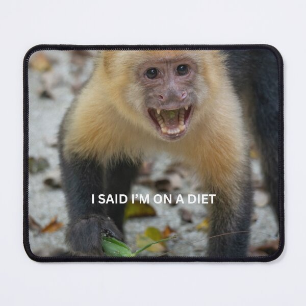 Item preview, I Said Im On A Diet Monkey Meme Funny Diet Sticker Relatable Food Humor Gift designed and sold by WildFrameNature.