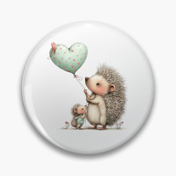 Artikelvorschau, Süßes Igel-Duo mit Herzballon zum Muttertag entworfen und verkauft von lojadpop.