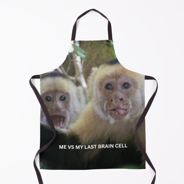 Item preview, Me Vs My Last Brain Cell Monkey Meme Funny Relatable Sticker Two Monkeys Humor Gift designed and sold by WildFrameNature.