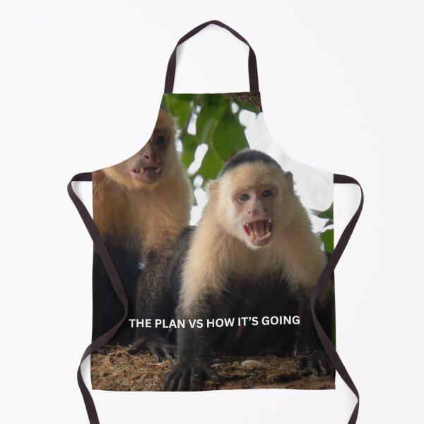 Item preview, The Plan Vs How Its Going Monkey Meme Funny Relatable Sticker Chaos Humor Gift designed and sold by WildFrameNature.