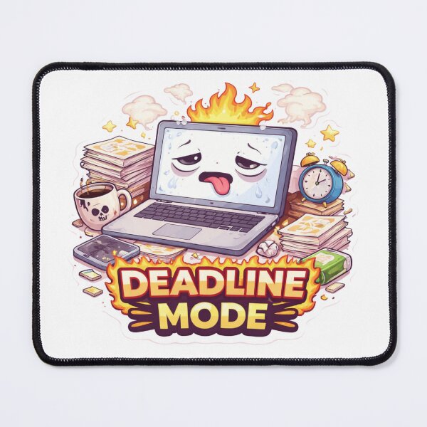 Item preview, Deadline Mode Funny Burnout Meme | Overworked Student & Office Humor Design designed and sold by Dasts Cart.