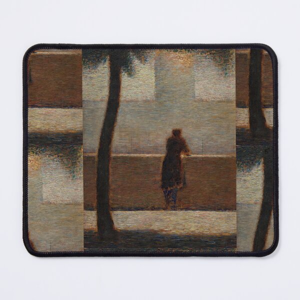 Item preview, A Man Leaning on a Parapet by Georges Seurat: Neo Impressionist Wall Art designed and sold by artofuniverse.