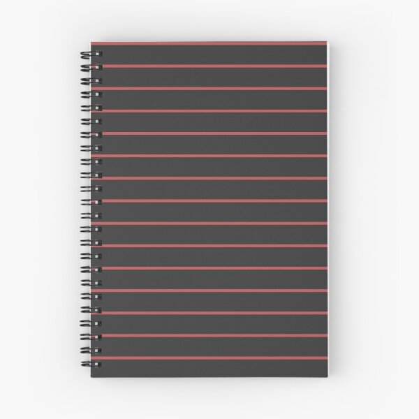 Item preview, Charcoal And Red horizontal Pinstripes Pattern designed and sold by pattern-archive.