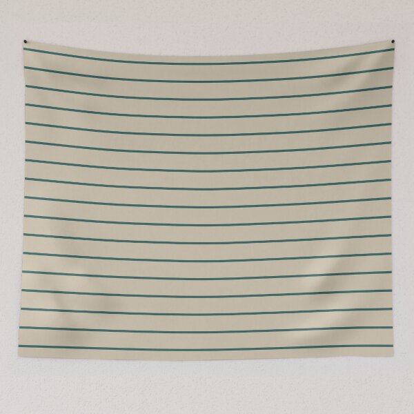 Item preview, Beige And Teal horizontal Pinstripes Pattern designed and sold by pattern-archive.