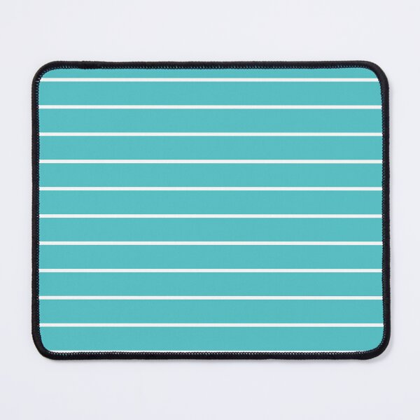 Item preview, Aqua And White horizontal Pinstripes Pattern designed and sold by pattern-archive.