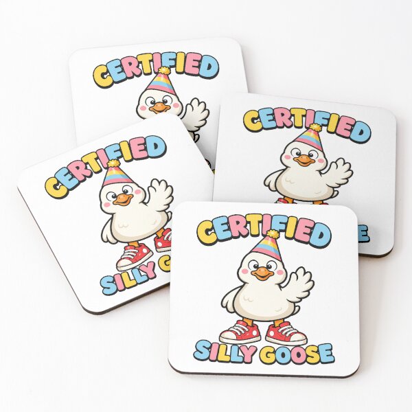 Item preview, Certified Silly Goose Cute Funny Goose Meme Cartoon Pastel Aesthetic Design designed and sold by scanusha1979.