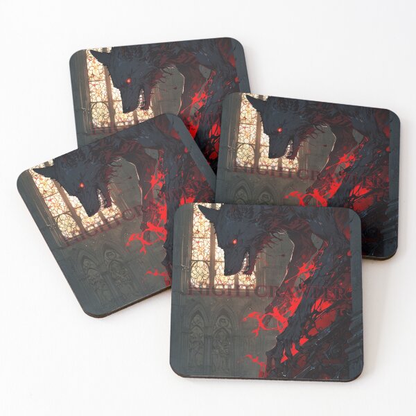 Item preview, Dark Sacred Wolf Crawls Through Gothic Cathedral Night designed and sold by GeoWhimsy Studio.