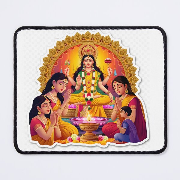 Item preview, Goddess Skandamata Sticker designed and sold by Teewave-Ashish.