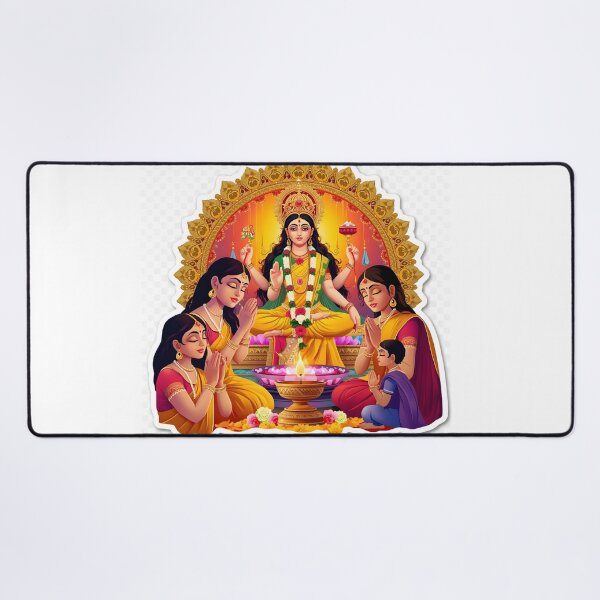 Item preview, Goddess Skandamata Sticker designed and sold by Teewave-Ashish.