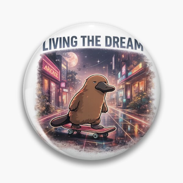 Item preview, LIVING THE DREAM - Deadpan Humor Platypus designed and sold by sabily.