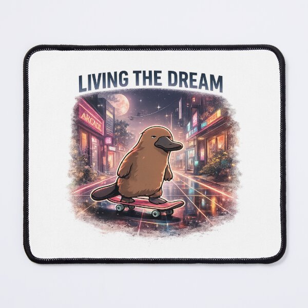 Item preview, LIVING THE DREAM - Deadpan Humor Platypus designed and sold by sabily.