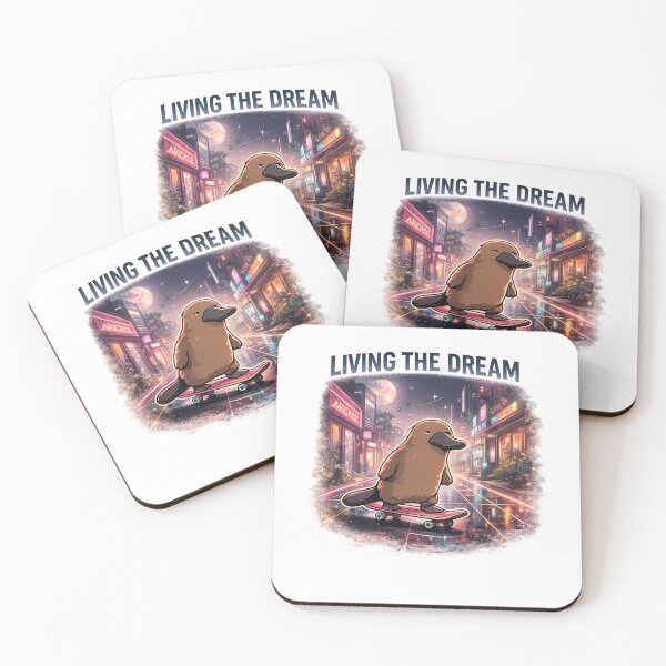 Item preview, LIVING THE DREAM - Deadpan Humor Platypus designed and sold by sabily.