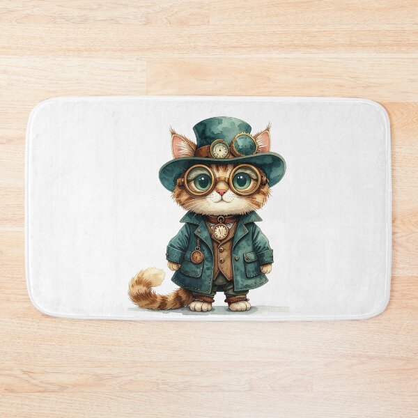 Item preview, Steampunk Cat Explorer With Hat Character designed and sold by BetweenForms.