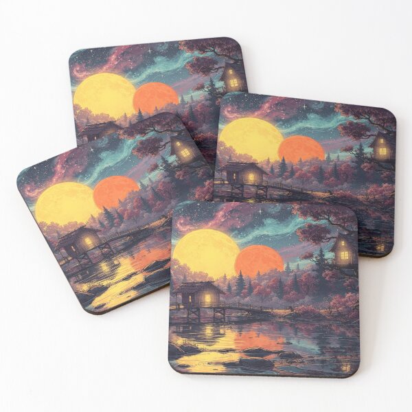 Item preview, Where Two Moons Watch the Water Sleep designed and sold by Anvc-Art.