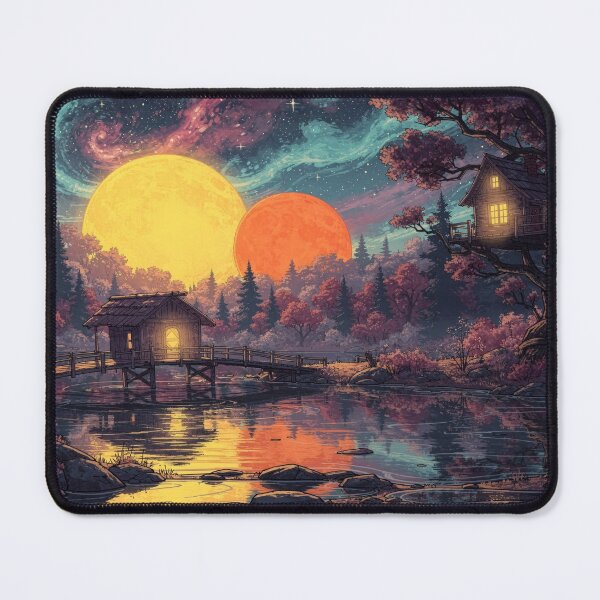 Item preview, Where Two Moons Watch the Water Sleep designed and sold by Anvc-Art.