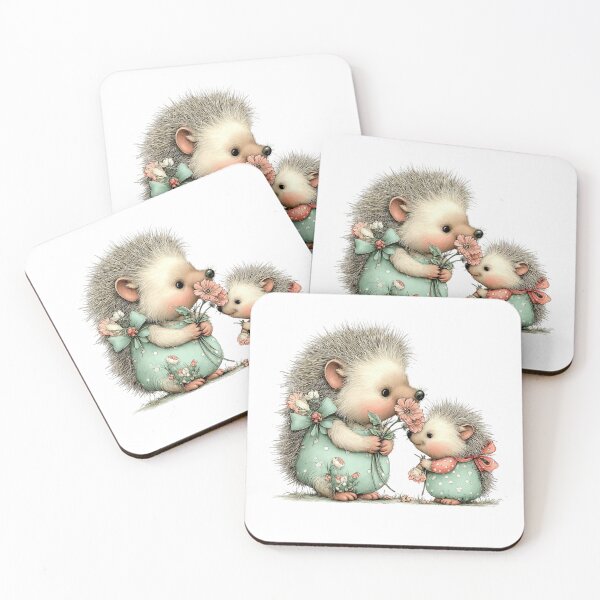 Item preview, Adorable Mother's Day Hedgehog Mom and Baby Art designed and sold by lojadpop.
