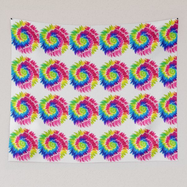 Item preview, Colorful Tie Dye Spiral Art, Vibrant Abstract Rainbow Swirl, Psychedelic Aesthetic Design designed and sold by Dreamy Ocean Art.
