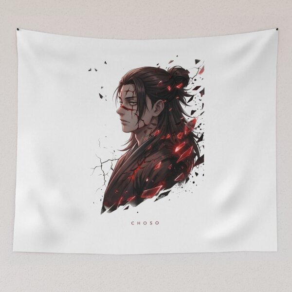 Item preview, Dark Blood Energy Anime Aesthetic – Red Shattered Glass Warrior Portrait designed and sold by Dyan4.