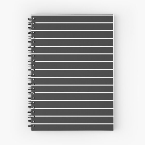 Item preview, Charcoal And White horizontal Pinstripes Pattern designed and sold by pattern-archive.