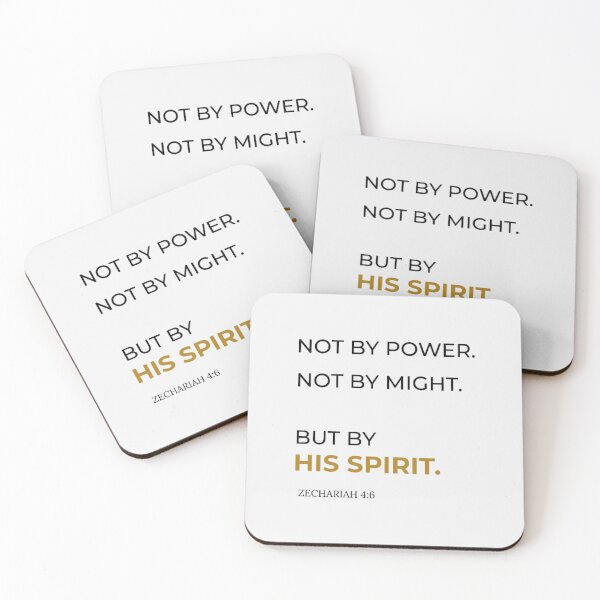 Item preview, Not By Power Not By Might But By His Spirit – Zechariah 4:6 Christian Faith Design designed and sold by QuietRootStudio.