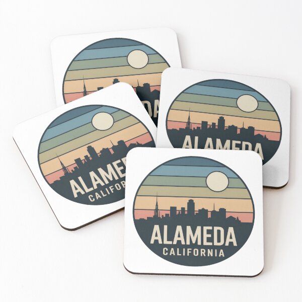 Item preview, Alameda California: Retro Sunset Skyline designed and sold by CircinusStore.