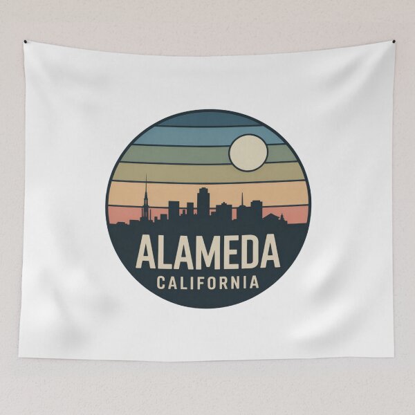 Item preview, Alameda California: Retro Sunset Skyline designed and sold by CircinusStore.