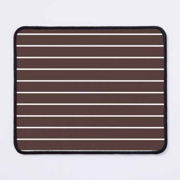 Item preview, Chocolate And White horizontal Pinstripes Pattern designed and sold by pattern-archive.
