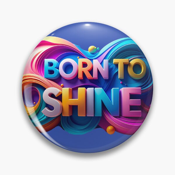 Item preview, Born To Shine Luxury 3D Liquid Gold Typography Statement Graphic Retro Future Metallic Aesthetic Motivational Quote Premium Streetwear Design designed and sold by icemanphotos.