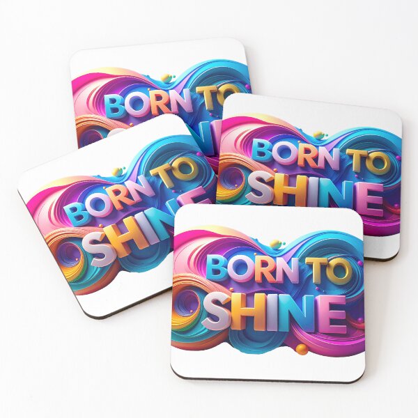 Item preview, Born To Shine Luxury 3D Liquid Gold Typography Statement Graphic Retro Future Metallic Aesthetic Motivational Quote Premium Streetwear Design designed and sold by icemanphotos.