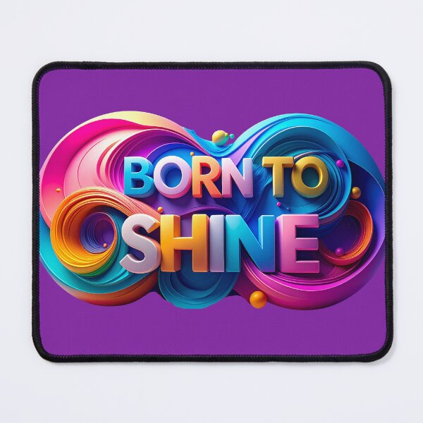Item preview, Born To Shine Luxury 3D Liquid Gold Typography Statement Graphic Retro Future Metallic Aesthetic Motivational Quote Premium Streetwear Design designed and sold by icemanphotos.