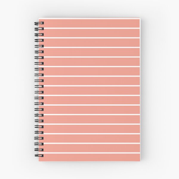 Item preview, Coral And White horizontal Pinstripes Pattern designed and sold by pattern-archive.