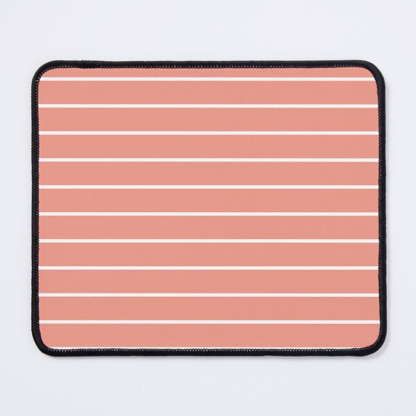 Item preview, Coral And White horizontal Pinstripes Pattern designed and sold by pattern-archive.