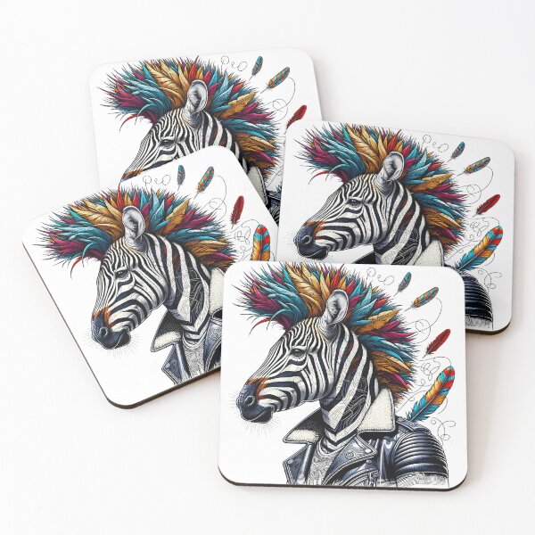 Item preview, Bold Colorful Zebra Animal Portrait designed and sold by Estreluz.