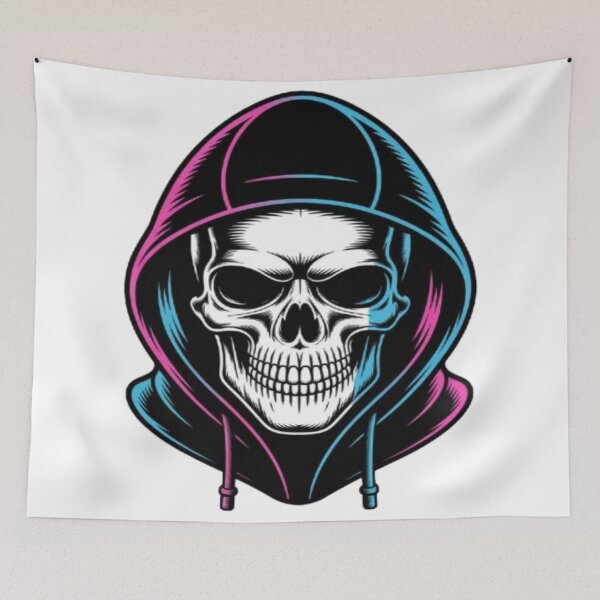 Item preview, Neon Skull in Hoodie Cool designed and sold by DailySparks.