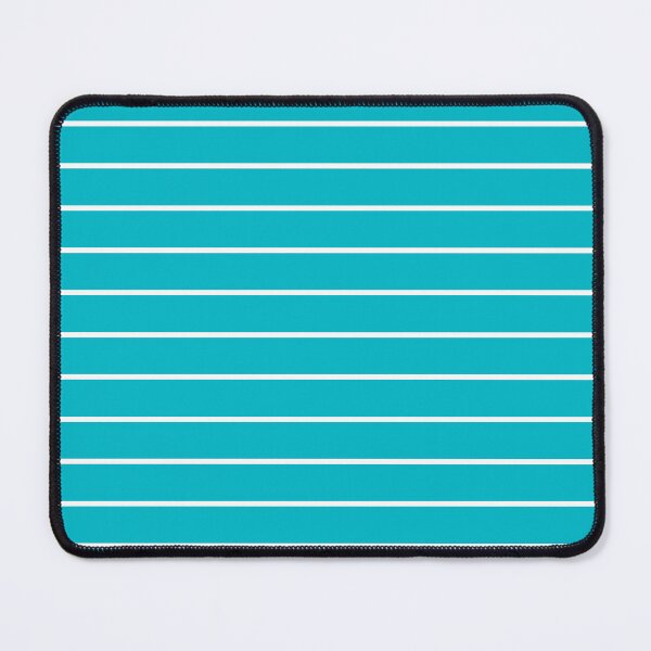 Item preview, Cyan And White horizontal Pinstripes Pattern designed and sold by pattern-archive.