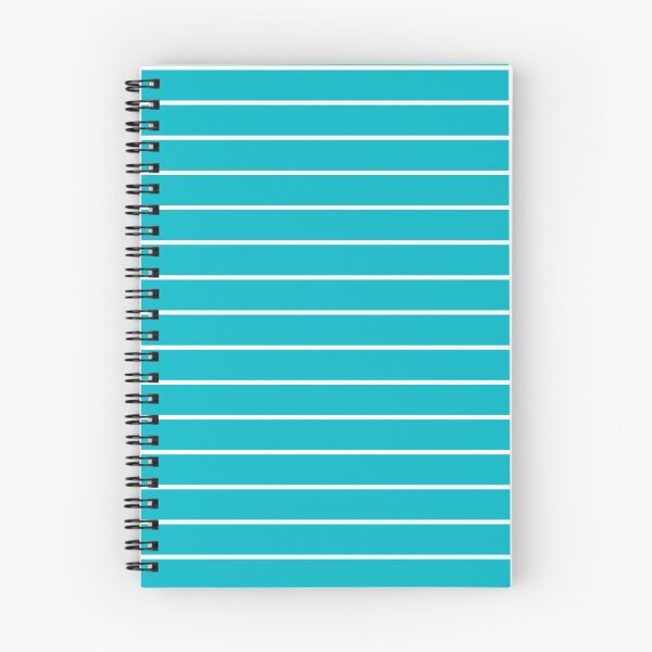 Item preview, Cyan And White horizontal Pinstripes Pattern designed and sold by pattern-archive.