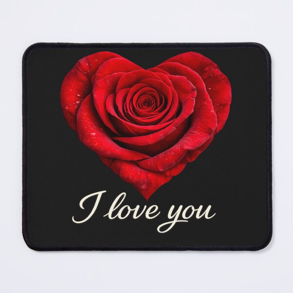 Item preview, I Love You Rose Heart Romantic Design designed and sold by IrynaLineArt.