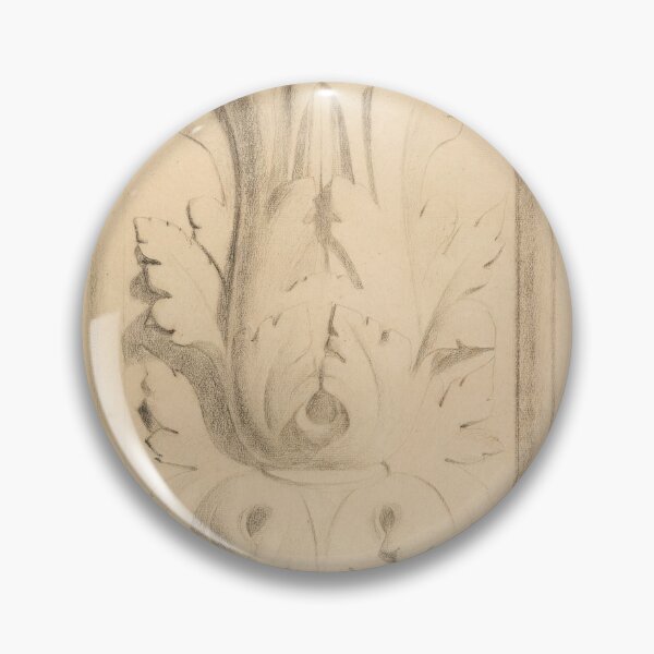 Item preview, Architectural Motif Double Acanthus Fleuron by Georges Seurat: Classical Ornament Study designed and sold by artofuniverse.