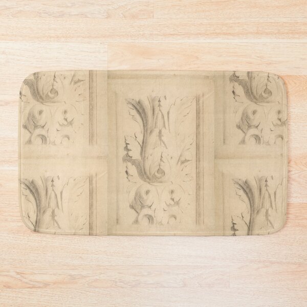 Item preview, Architectural Motif Double Acanthus Fleuron by Georges Seurat: Classical Ornament Study designed and sold by artofuniverse.
