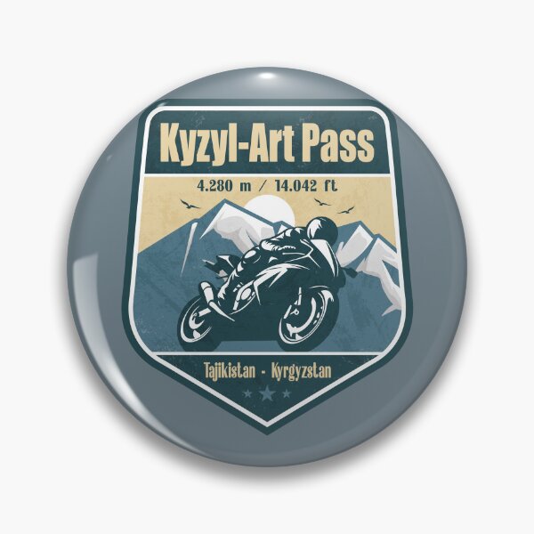Item preview, Kyzyl-Art Pass Pamir Kyrgyzstan Biker Badge designed and sold by CynthiaGraphics.