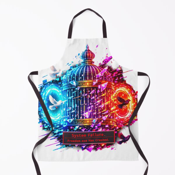 Item preview, Error fatal Cage: Freedom.exe ha fallado Vaporwave Glitchcore designed and sold by A E S T H E T A T A G.