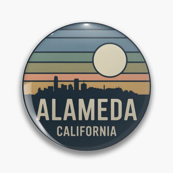 Item preview, Alameda California: Vintage Sunset Skyline designed and sold by CircinusStore.
