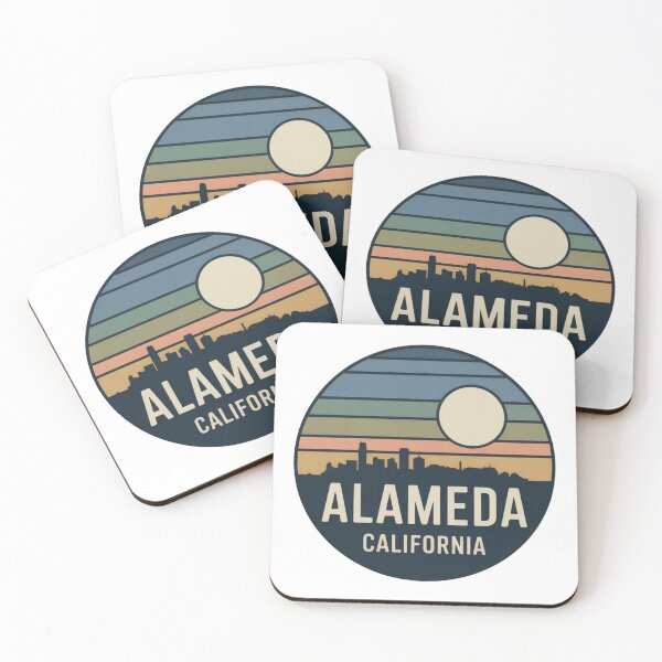 Item preview, Alameda California: Vintage Sunset Skyline designed and sold by CircinusStore.